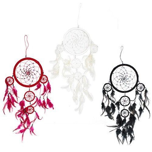 Bali Dreamcatchers - Large Round - Black/White/Red