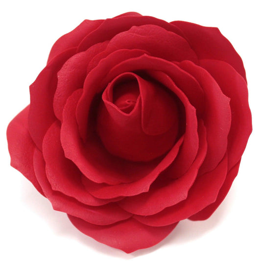 Craft Soap Flowers - Lrg Rose - Red