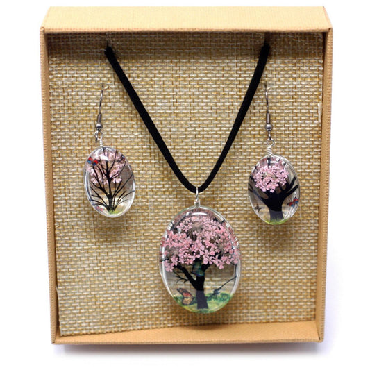 Pressed Flowers - Tree of Life set - Pink