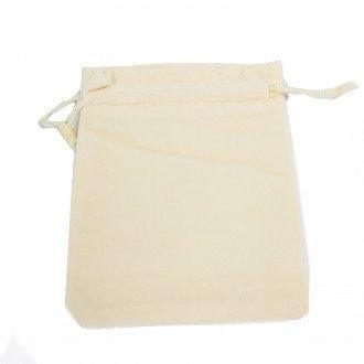 Quality Velvet Pouch - Ivory 10x12cm