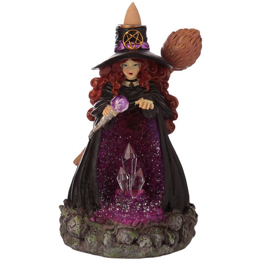 Witches Crystal Cave LED Backflow Incense Burner