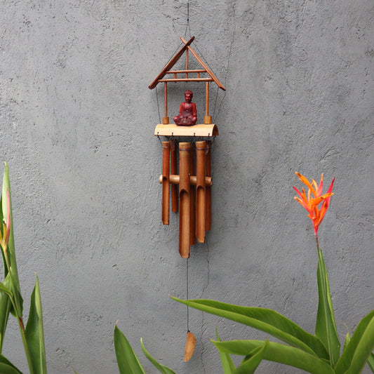 Bamboo Windchime - Natural finish - Brown Buddha 6 Tubes