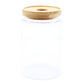 Cottage Bamboo Glass Jar - 15cm