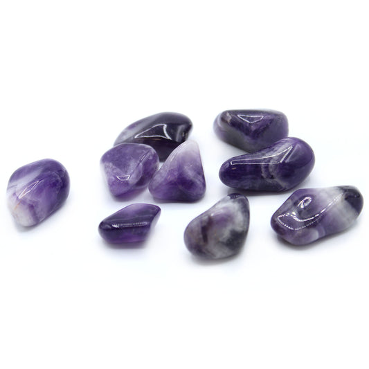 L Tumble Stones - Amethyst Banded