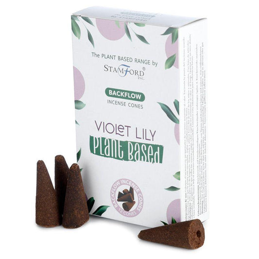 Plant Based Backflow Incense Cones - Violet Lilly