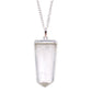 Gemstone Flat Pencil Pendant - Rock Quartz