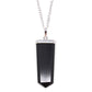 Gemstone Flat Pencil Pendant - Black Agate