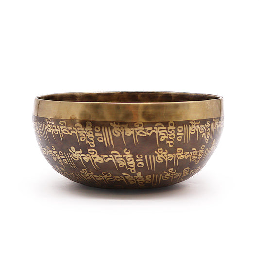 Tibetan Healing Engraved Bowl - 16cm - Mantra