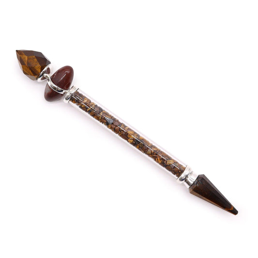 Shiva Lingam Magic Wand - Tiger Eye - Confidence