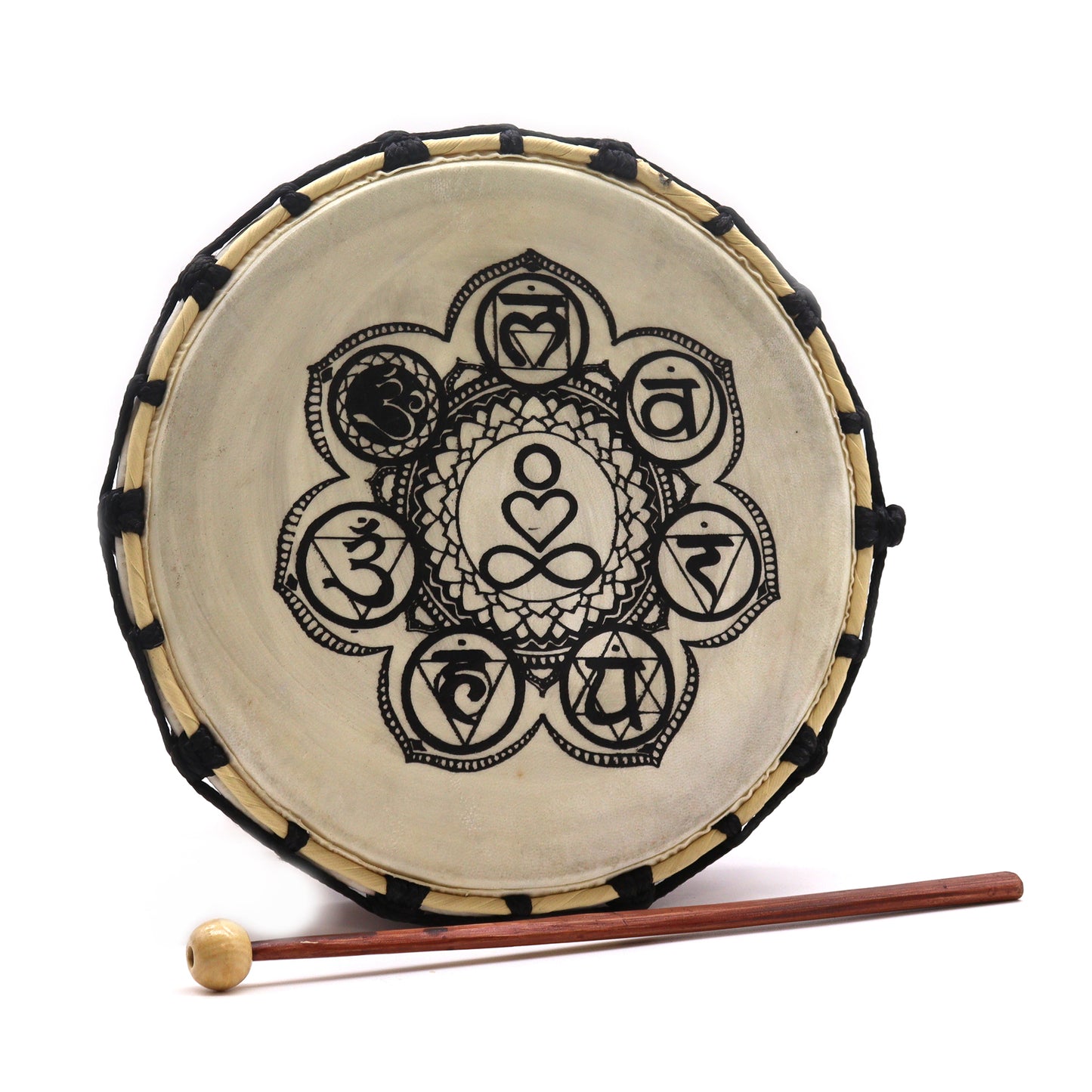 Chakra Shamanic Drum with Sticks - 25cm