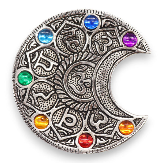 Seven Chakra Moon Incense Holder