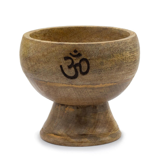 Lrg Ritual Bowl Incense Cone Holder 11x6.cm - Om