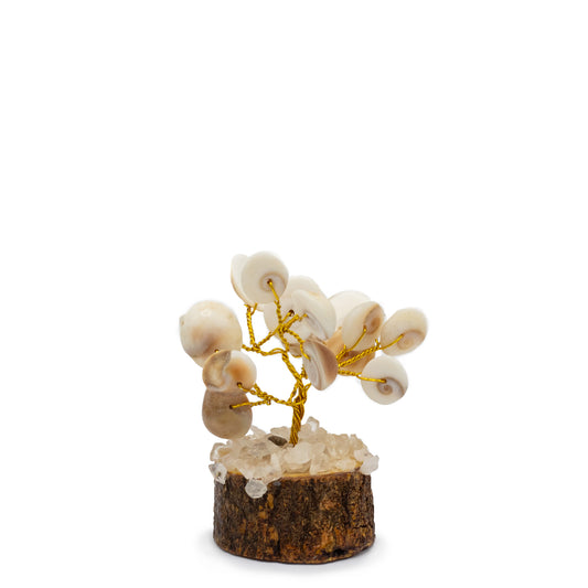 Small Gomati Chakra Circle Stone Tree with Rudraksha - (15 stones)