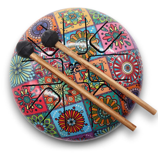 Med Hapi Drum Multi Coloured - 17x13cm