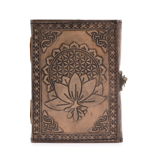 Lotus Madala - Esoteric Notebook - Antique Grey - 200 pages  Stich Edge- 17.5x12.5x3cm