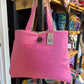 Jute & Cotton Reversible Big Bag - Pink