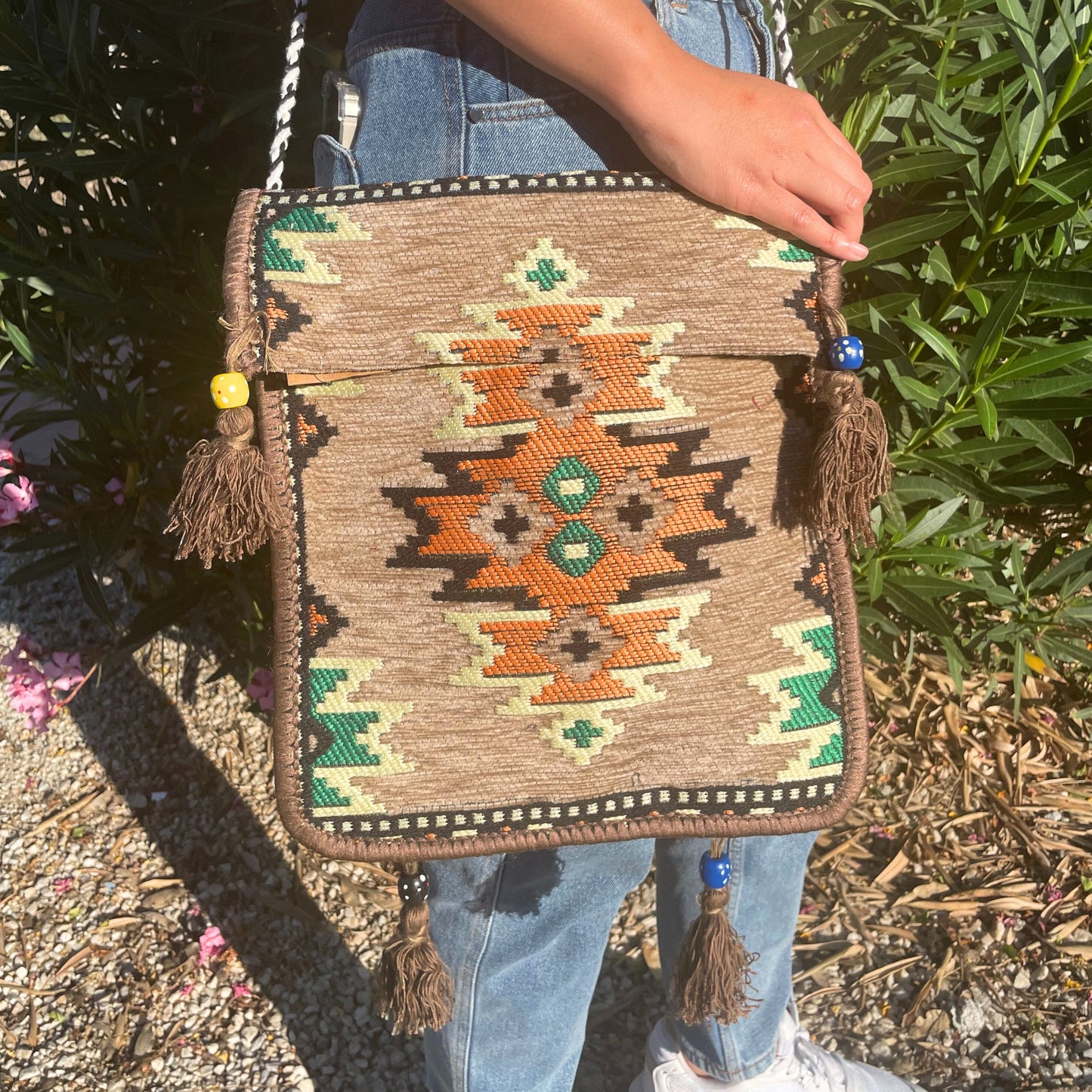 Biege Kilim Messenger Festival Bag