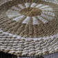 Round Seagrass White & Tan - Sun - 1m