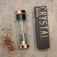 Crystal Glass Tea Infuser Bottle - Rose Gold - Red Jasper