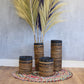 Banana Leaf Set - 2 Vase & 2 Bins