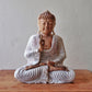 Buddha Statue Whitewash - 30cm Teaching Transmission