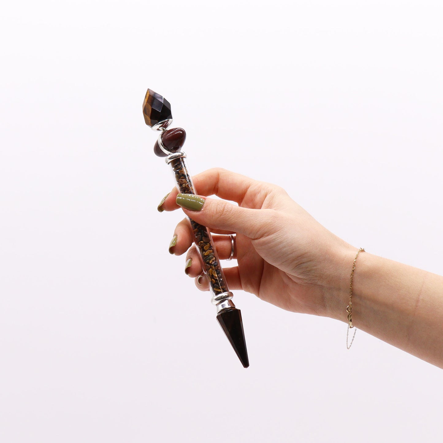 Shiva Lingam Magic Wand - Tiger Eye - Confidence