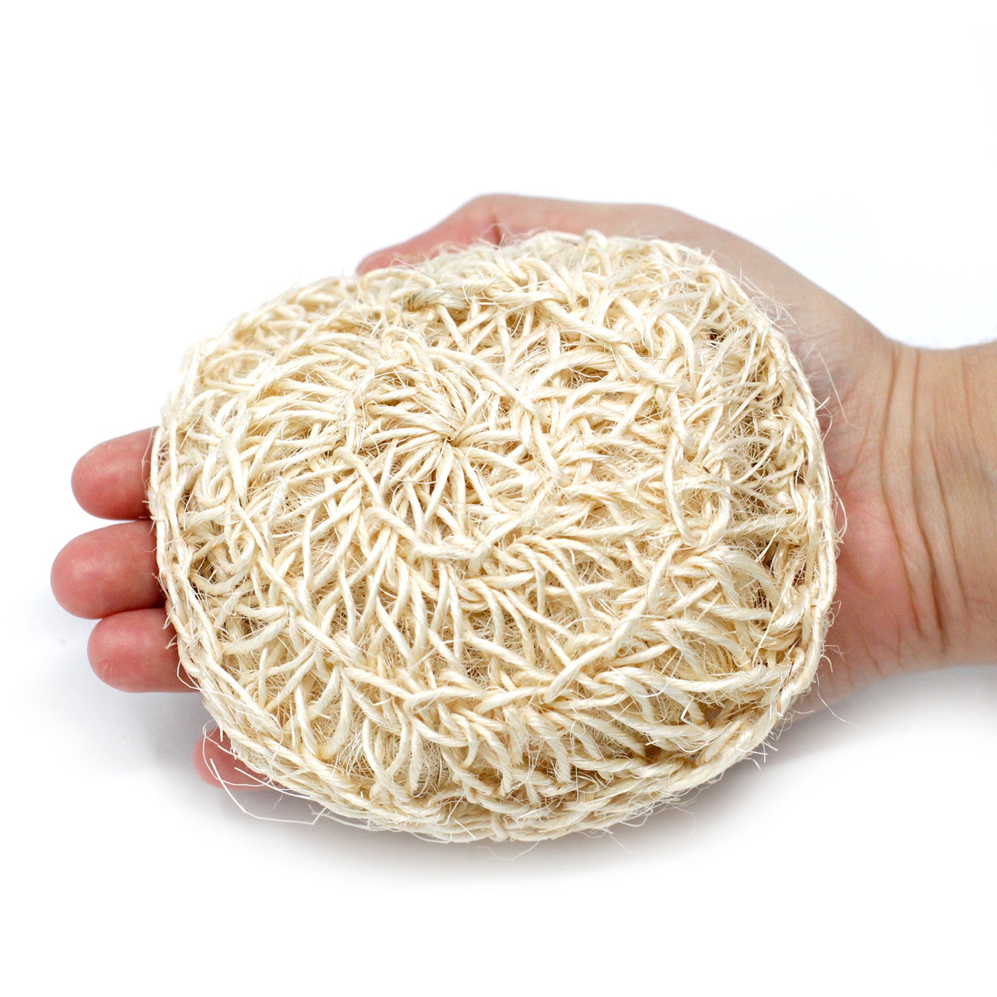 Sisal Sponge and Scrub - Soft Round Exfoliating Cushion