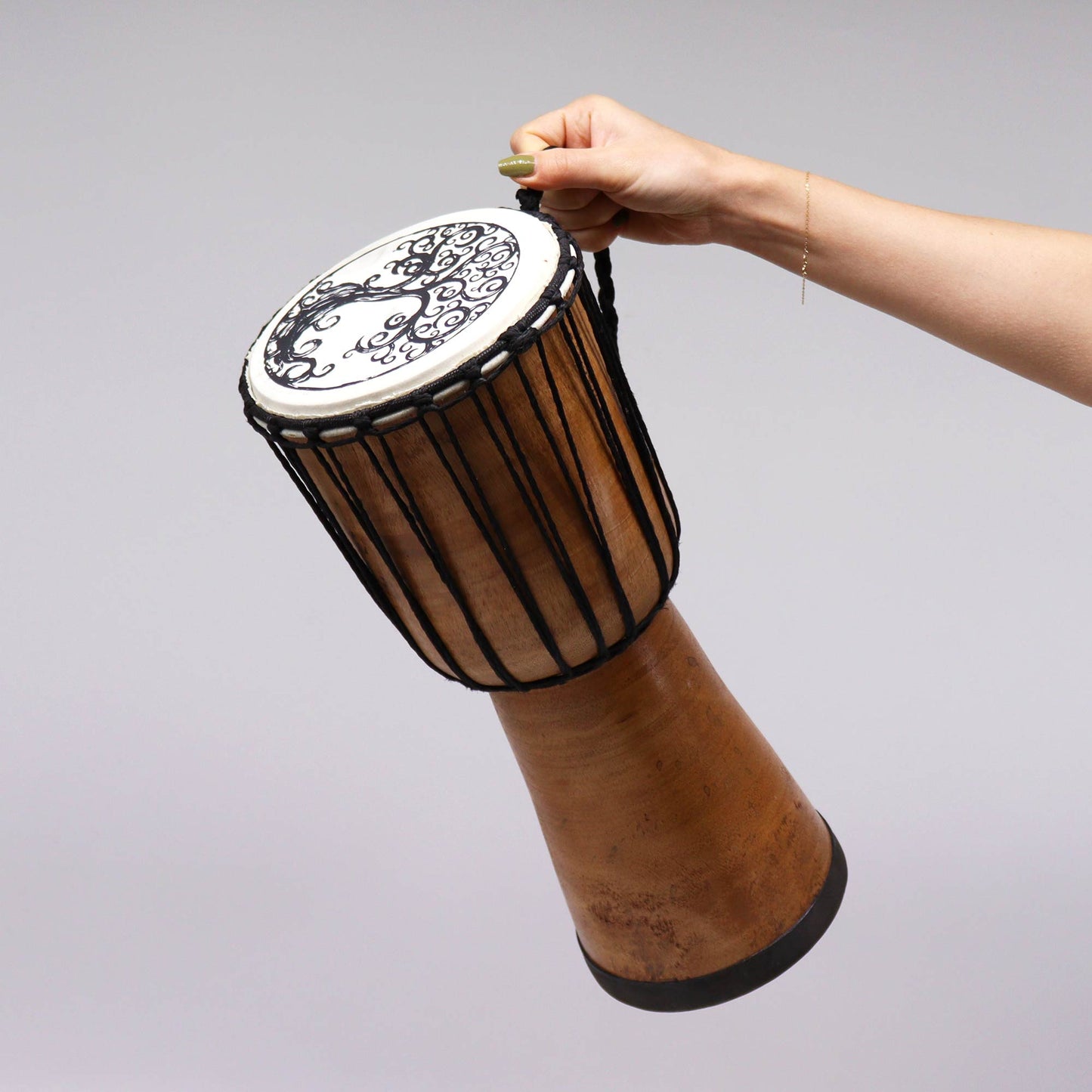 Tree of Life Wide Top Djembe Drum - 18cm